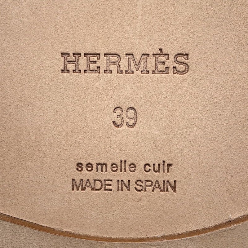 エルメス サンダル アンティグア エスパドリーユ レザー レディースサイズ39 HERMES 靴 黒