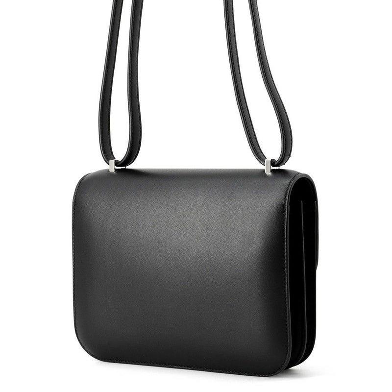 エルメス ミニ コンスタンス3 ブラック/シルバー金具 ヴォームッシュ/リザードナチュラ U刻印 黒