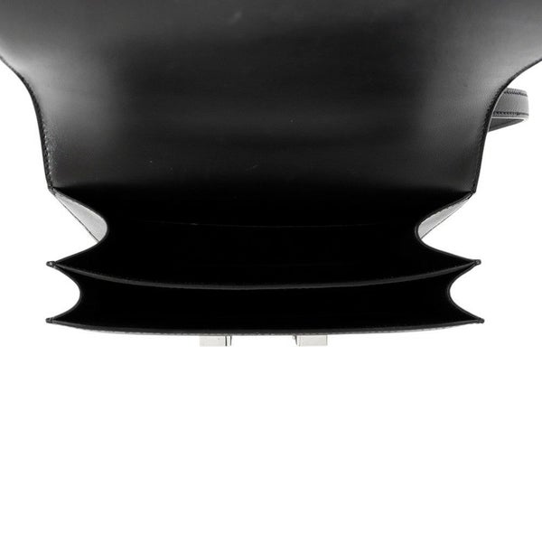 エルメス ミニ コンスタンス3 ブラック/シルバー金具 ヴォームッシュ/リザードナチュラ U刻印 黒