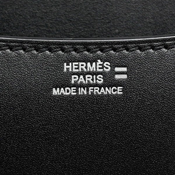 エルメス ミニ コンスタンス3 ブラック/シルバー金具 ヴォームッシュ/リザードナチュラ U刻印 黒