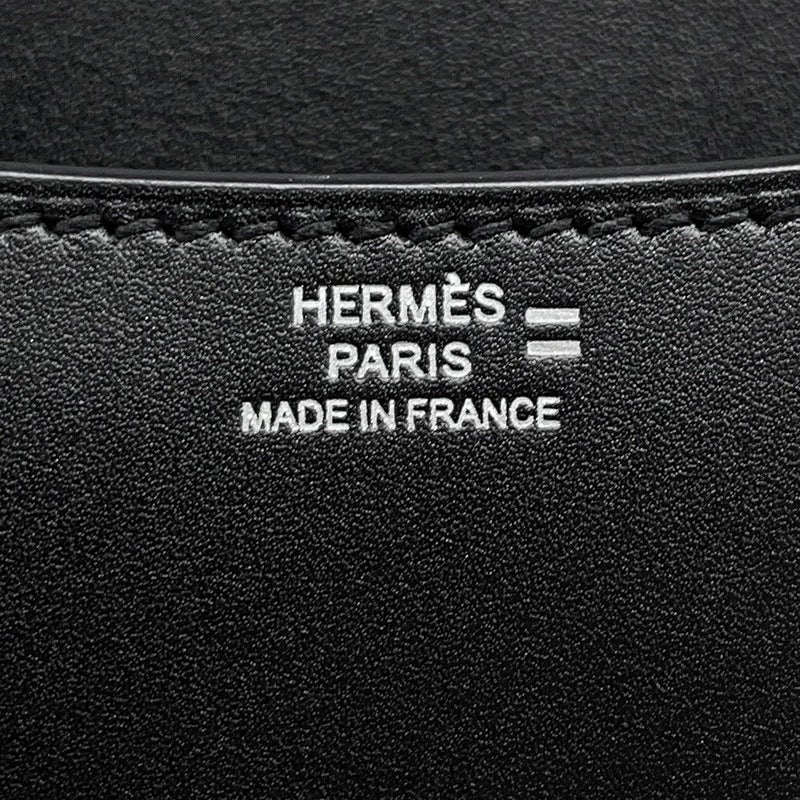 エルメス ミニ コンスタンス3 ブラック/シルバー金具 ヴォームッシュ/リザードナチュラ U刻印 黒