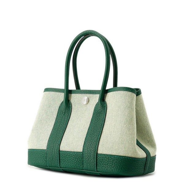 エルメス トートバッグ ネオ・ガーデン 23 ガーデンパーティ  エクリュ/ヴェールモワイヤン/シルバー金具 ネゴンダ/トワルアッシュ K刻印