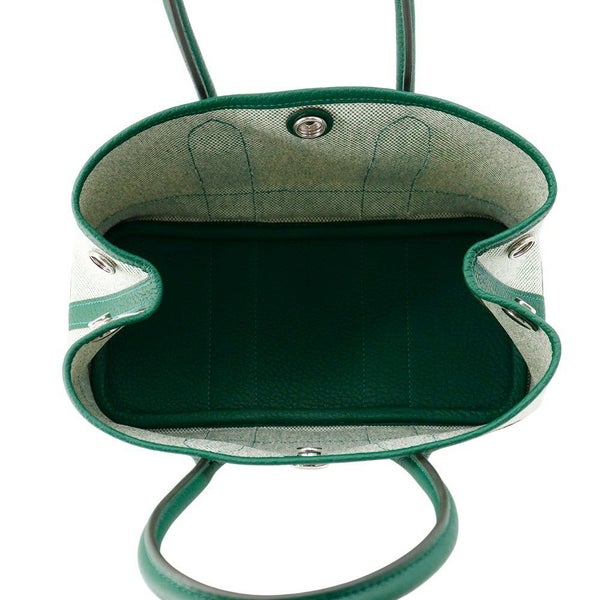 エルメス トートバッグ ネオ・ガーデン 23 ガーデンパーティ  エクリュ/ヴェールモワイヤン/シルバー金具 ネゴンダ/トワルアッシュ K刻印