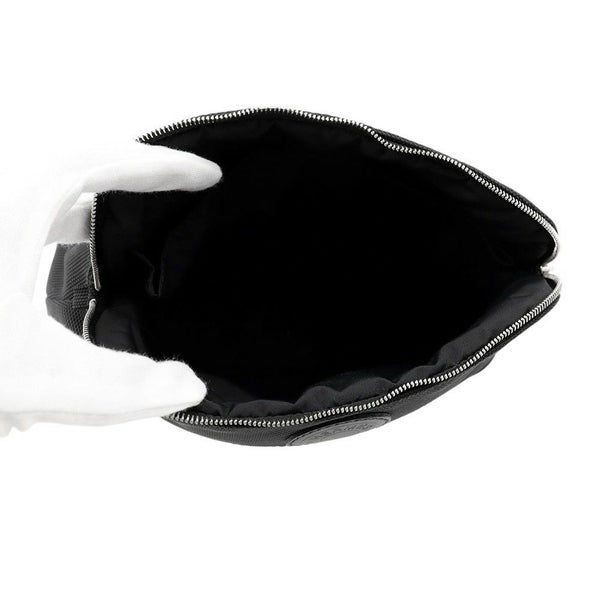 エルメス シューズケアセット ボリードポーチ ブラック/シルバー金具 キャンバス HERMES 黒