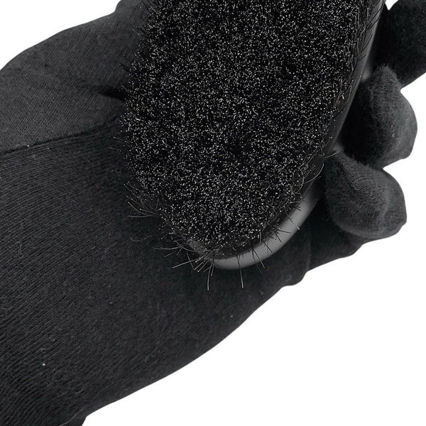 エルメス シューズケアセット ボリードポーチ ブラック/シルバー金具 キャンバス HERMES 黒