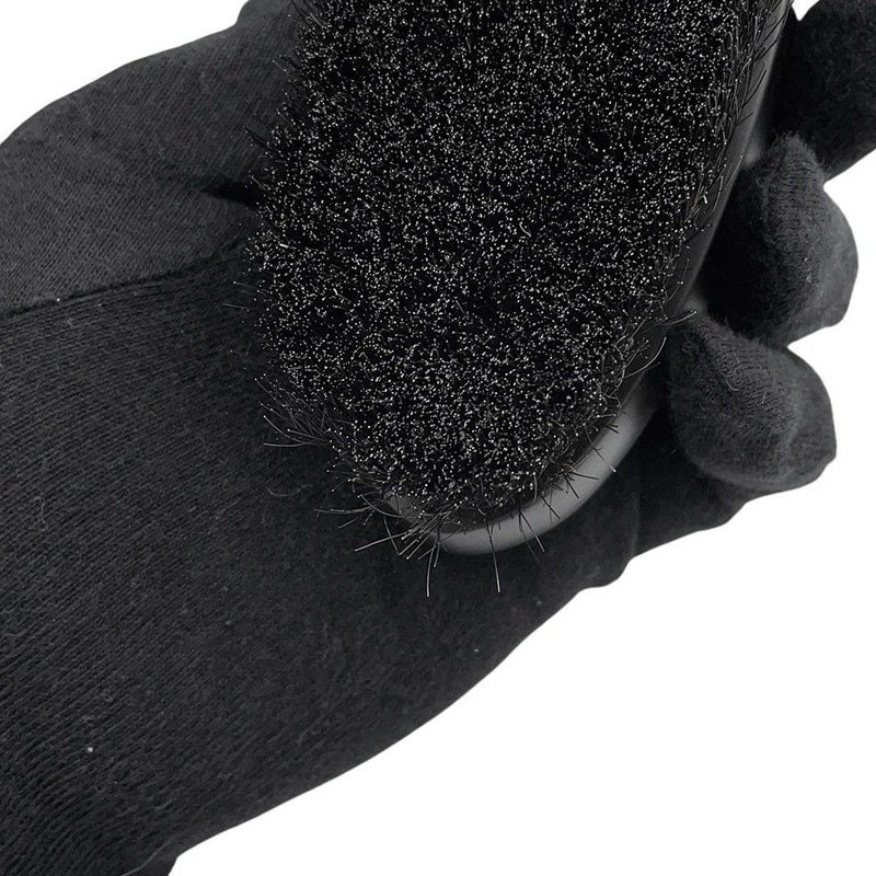 エルメス シューズケアセット ボリードポーチ ブラック/シルバー金具 キャンバス HERMES 黒