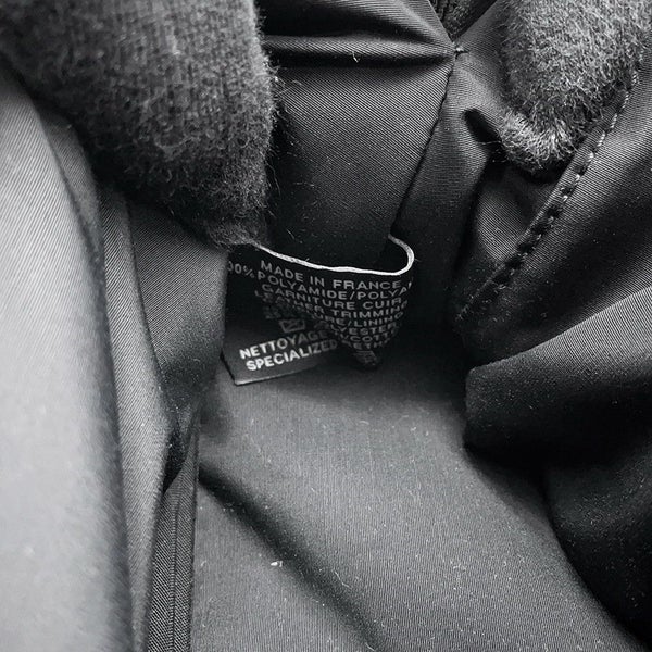 エルメス シューズケアセット ボリードポーチ ブラック/シルバー金具 キャンバス HERMES 黒