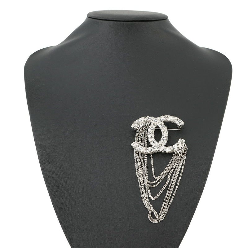 シャネル ブローチ ココマーク チェーン フェイクパール ラインストーン A18A CHANEL アクセサリー