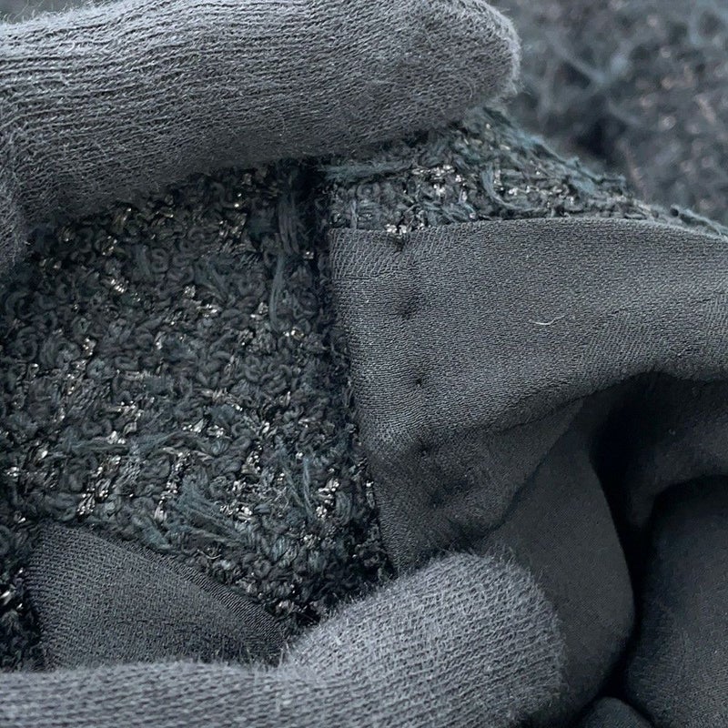 シャネル ジャケット ココマーク ライオンヘッドボタン ツイード レディースサイズ36 P72390 CHANEL 黒