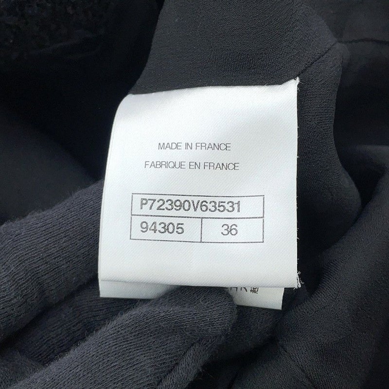シャネル ジャケット ココマーク ライオンヘッドボタン ツイード レディースサイズ36 P72390 CHANEL 黒