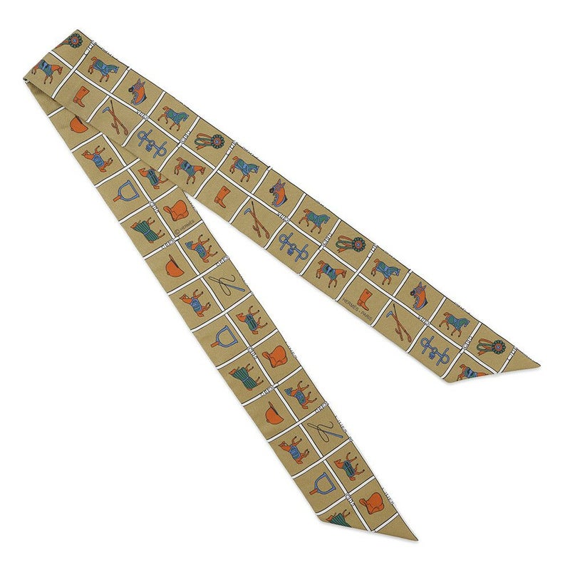 エルメス スカーフ ツイリー 馬着 Couvertures et Tenues de Jour HERMES シルクツイル 2022秋冬