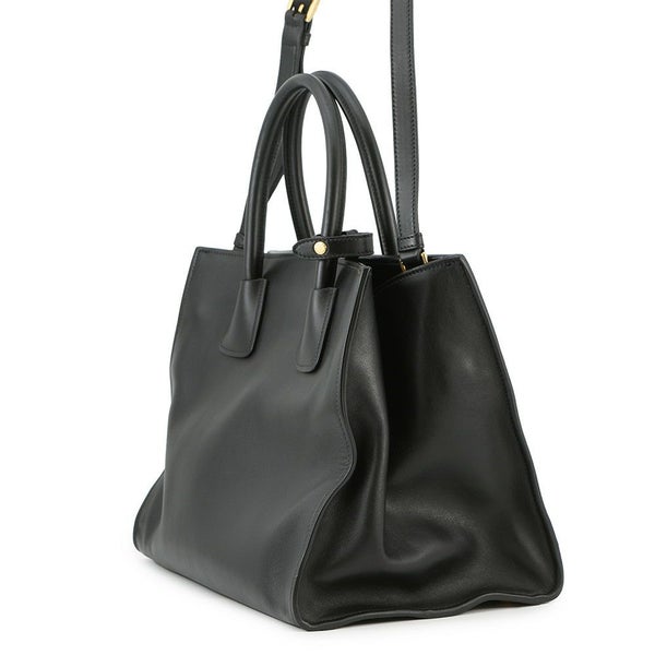 プラダ ハンドバッグ トライアングルロゴ レザー BN2626 PRADA 2way 黒