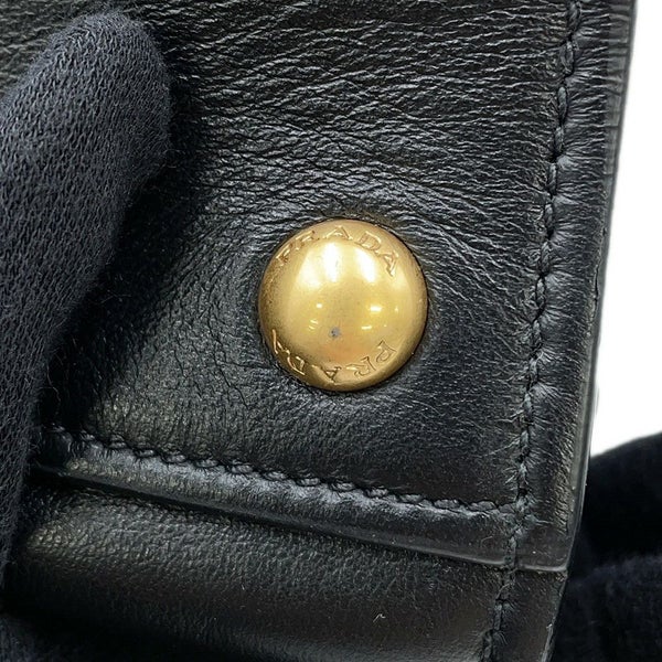 プラダ ハンドバッグ トライアングルロゴ レザー BN2626 PRADA 2way 黒