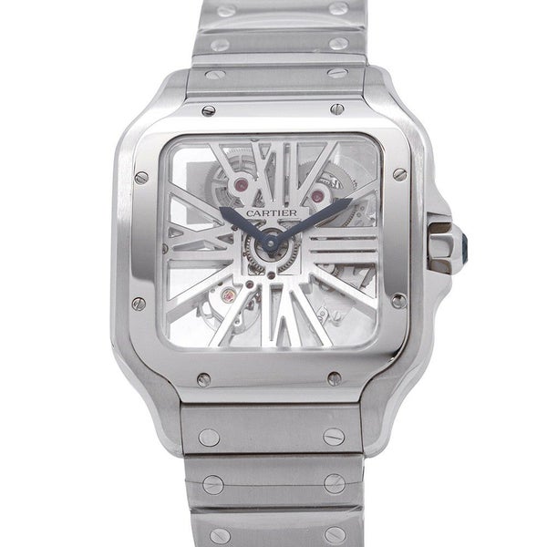 カルティエ サントス ドゥ カルティエ LM WHSA0015 Cartier 腕時計 スケルトン文字盤
