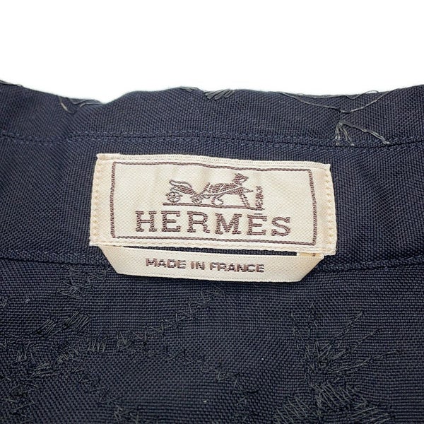 エルメス 半袖シャツ フルールテクニック ショートスリーブ オーバーシャツ メンズサイズ52 HERMES アパレル
