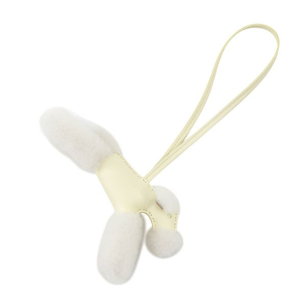 エルメス バッグチャーム バディ ジョーヌミルトン ラムスキン/ムートン K刻印