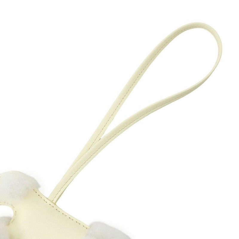 エルメス バッグチャーム バディ ジョーヌミルトン ラムスキン/ムートン K刻印