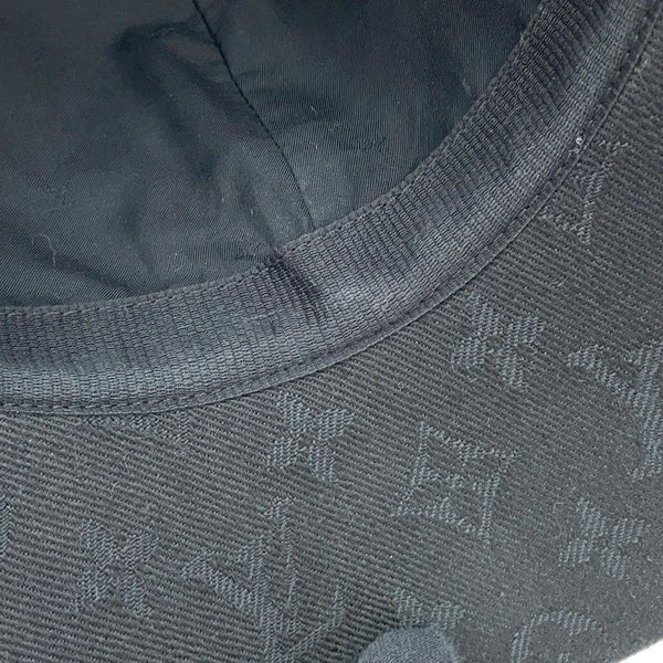 ルイヴィトン キャップ モノグラム キャスケット・モノグラム エッセンシャル サイズ58 M76584 LOUIS VUITTON 帽子 黒