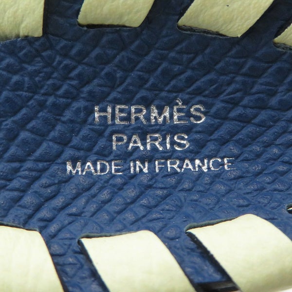 エルメス バッグチャーム シュバル トレッセ ブルータイ/ジョーヌミルトン エプソン K刻印 HERMES チャーム
