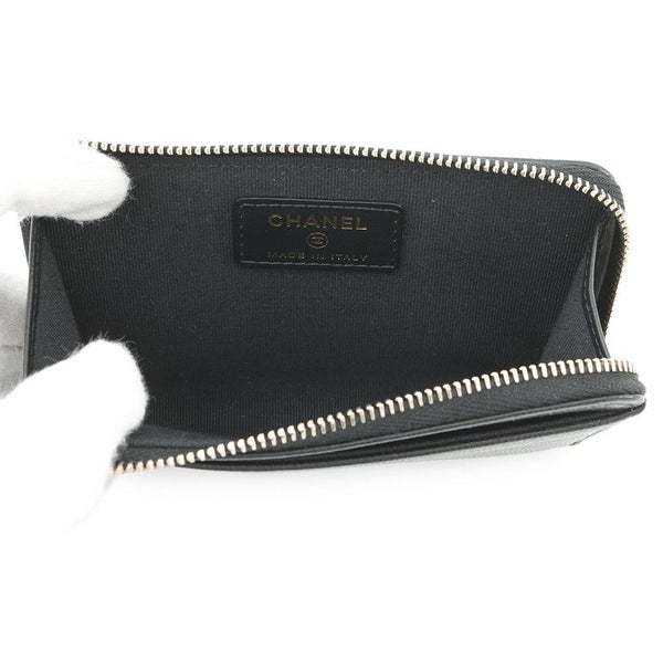 シャネル コインケース ココマーク フラグメント キャビアスキン AP4661 CHANEL 財布 黒