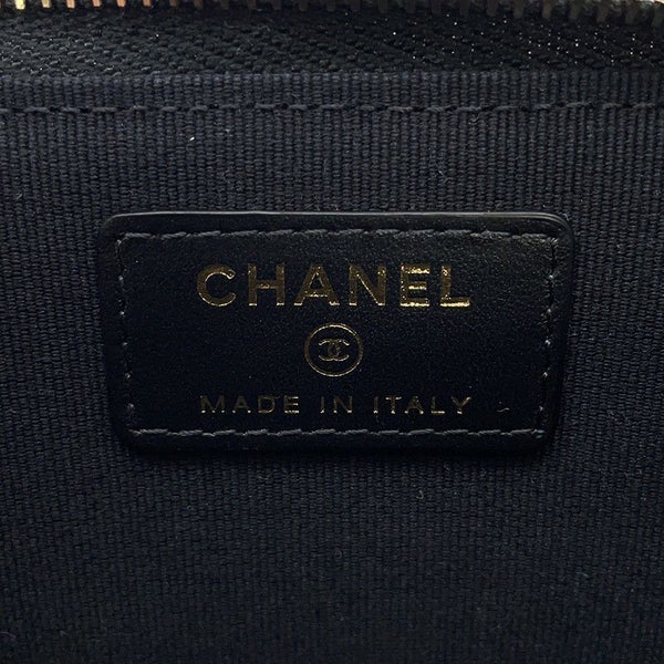 シャネル コインケース ココマーク フラグメント キャビアスキン AP4661 CHANEL 財布 黒