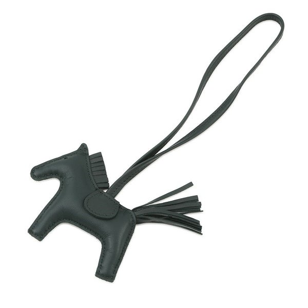 エルメス バッグチャーム ロデオ PM マラカイト ラムスキン C刻印 HERMES チャーム