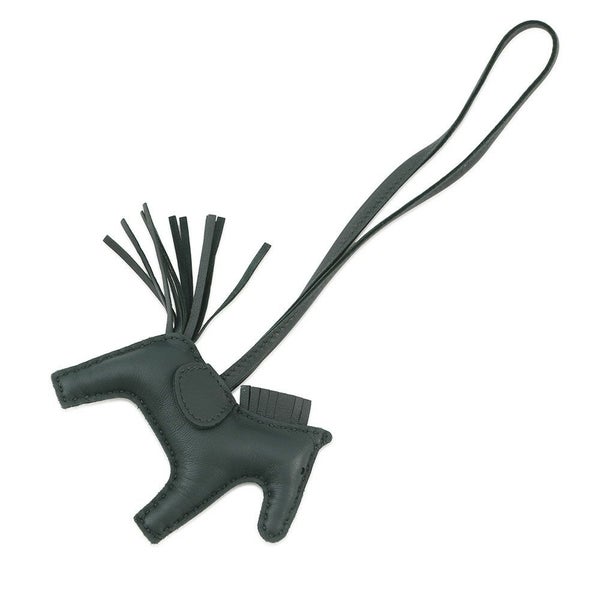 エルメス バッグチャーム ロデオ PM マラカイト ラムスキン C刻印 HERMES チャーム