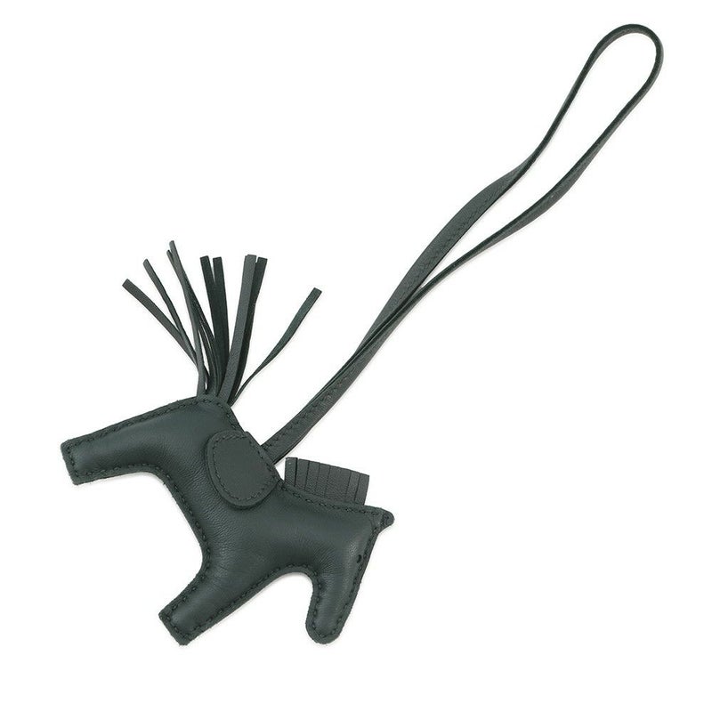 エルメス バッグチャーム ロデオ PM マラカイト ラムスキン C刻印 HERMES チャーム