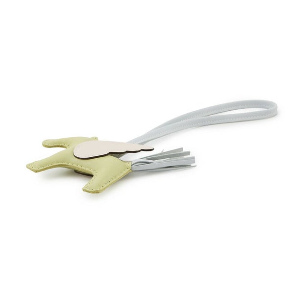 エルメス バッグチャーム ロデオPM ペガサス ジョーヌブルジョン/ブルーブリュム/ナタ ラムスキン Z刻印