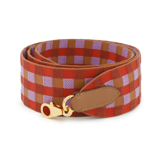 エルメス ストラップ バンドリエール サングル マキシカドリーユ カプシーヌ/パルム/ルージュデュセス/ゴールド/ゴールド金具 Z刻印