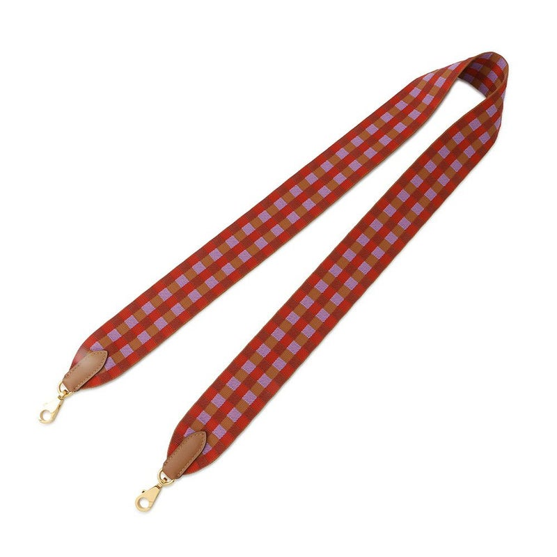 エルメス ストラップ バンドリエール サングル マキシカドリーユ カプシーヌ/パルム/ルージュデュセス/ゴールド/ゴールド金具 Z刻印