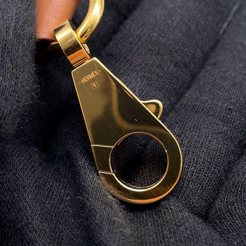 エルメス ストラップ バンドリエール サングル マキシカドリーユ カプシーヌ/パルム/ルージュデュセス/ゴールド/ゴールド金具 Z刻印