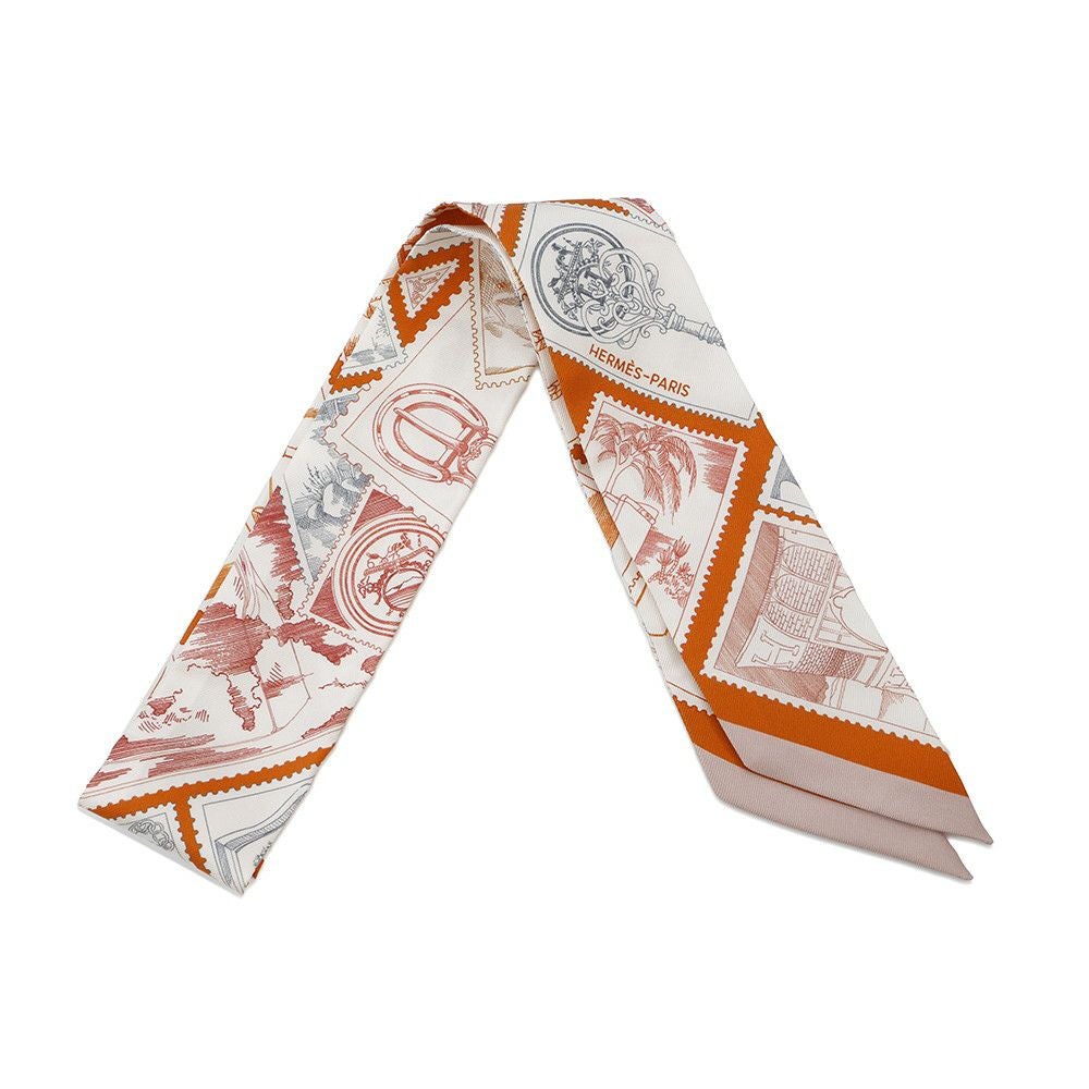 新品未使用★HERMES フォーブルの切手愛好家 ツイリー スカーフ エルメス スカーフ ツイリー フォーブルの切手愛好家 HERMES シルク