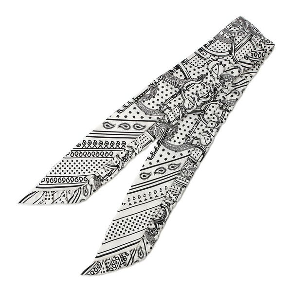 エルメス スカーフ ツイリー フリル エプロン・ドール・バンダナ Eperon d'Or Bandana 2024年春夏 白 黒