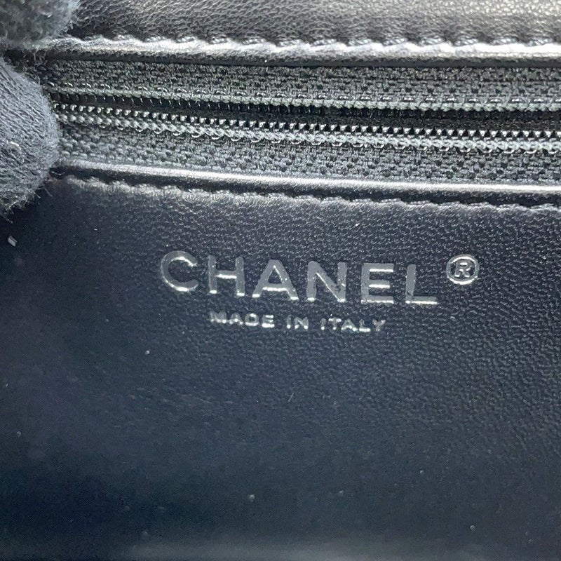 シャネル チェーンショルダーバッグ マトラッセ ココマーク ムートン ラムスキン A92592 CHANEL 黒