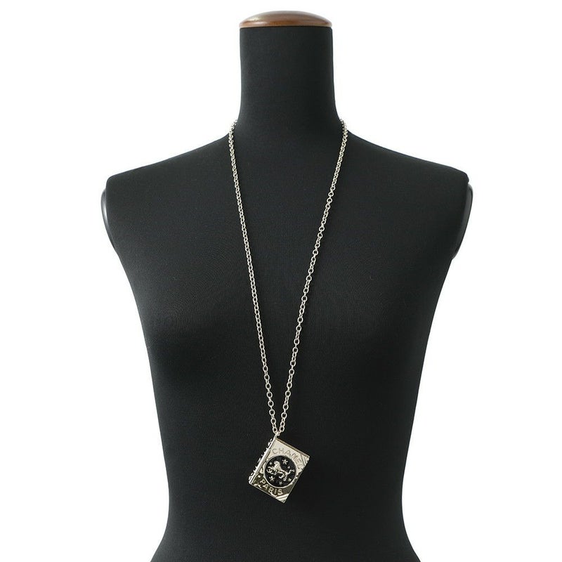 シャネル ロングネックレス ブックモチーフ ロケットペンダント B22C AB7521 CHANEL アクセサリー