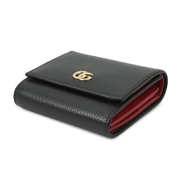 グッチ二つ折り財布 ダブルG ミディアム ウォレット レザー 598587 GUCCI 日本限定 黒