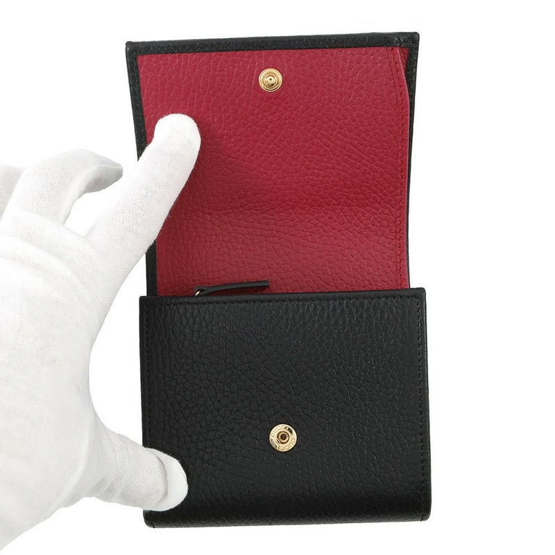 グッチ二つ折り財布 ダブルG ミディアム ウォレット レザー 598587 GUCCI 日本限定 黒