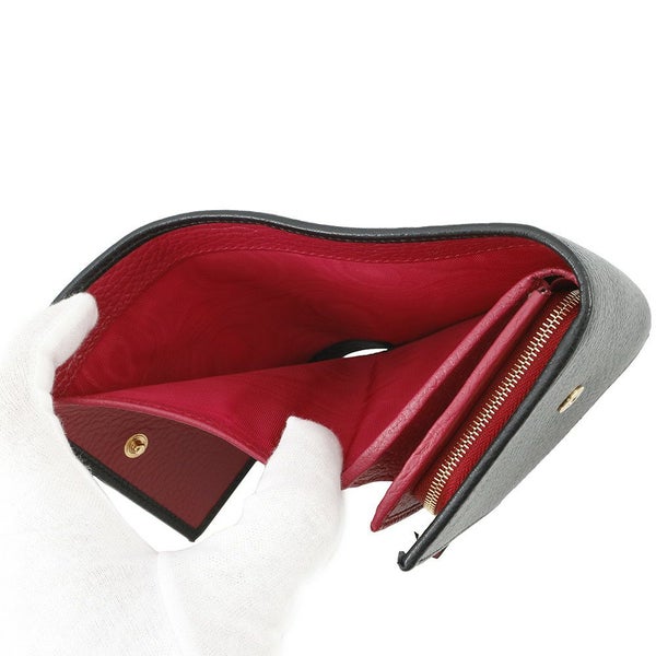 グッチ二つ折り財布 ダブルG ミディアム ウォレット レザー 598587 GUCCI 日本限定 黒