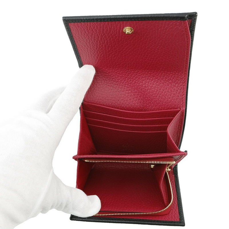 グッチ二つ折り財布 ダブルG ミディアム ウォレット レザー 598587 GUCCI 日本限定 黒