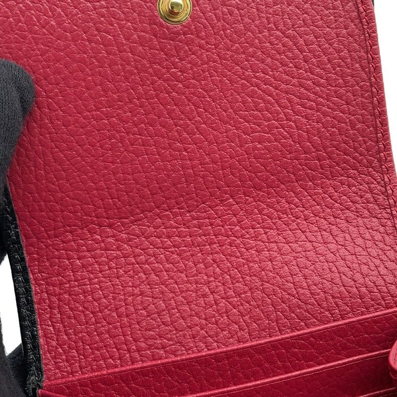 グッチ二つ折り財布 ダブルG ミディアム ウォレット レザー 598587 GUCCI 日本限定 黒