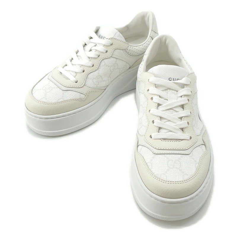グッチ スニーカー インターロッキングG GGスプリーム レディースサイズ34 1/2 700775 GUCCI 靴 白
