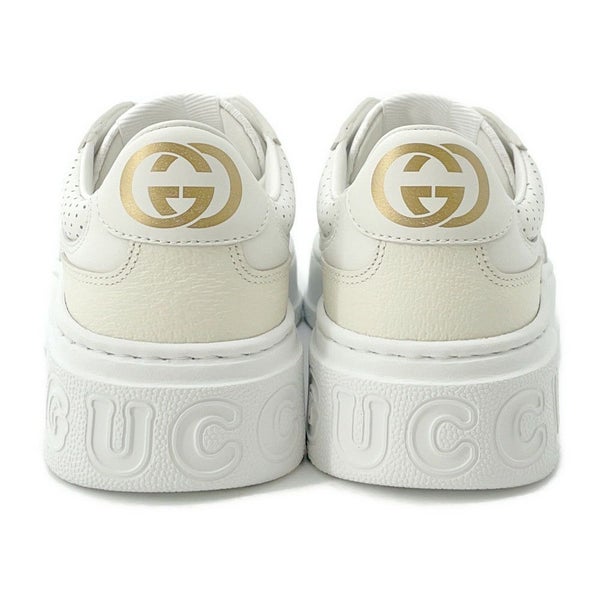 グッチ スニーカー インターロッキングG GGスプリーム レディースサイズ34 1/2 700775 GUCCI 靴 白