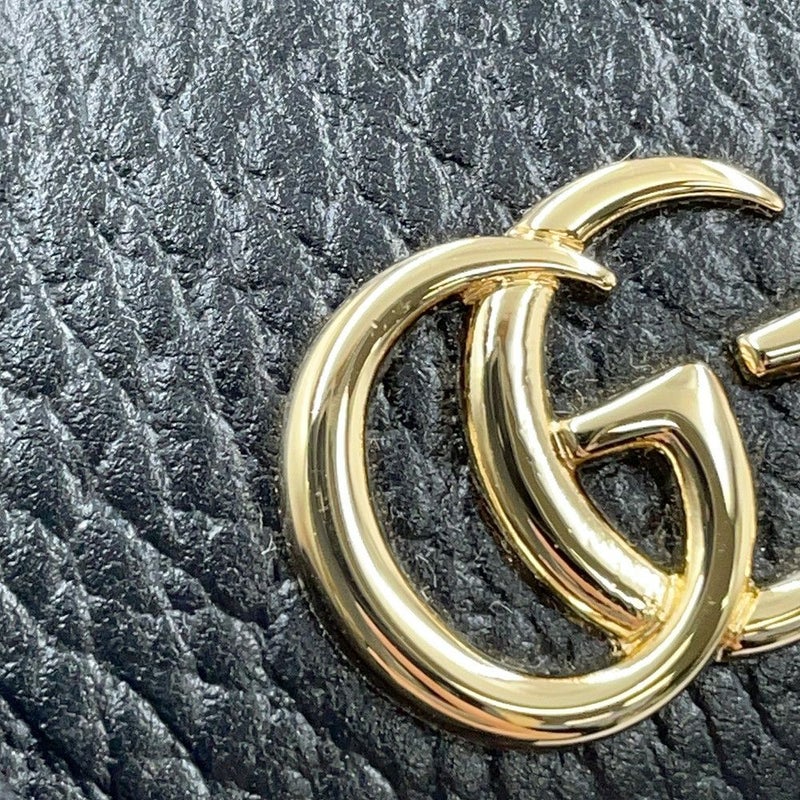 グッチ キーケース GGスプリーム ダブルG バイカラー 6連 レザー 456118 GUCCI 黒