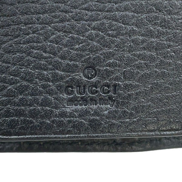 グッチ キーケース GGスプリーム ダブルG バイカラー 6連 レザー 456118 GUCCI 黒