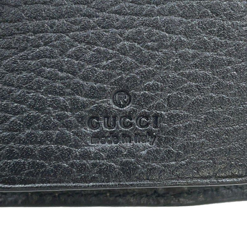 グッチ キーケース GGスプリーム ダブルG バイカラー 6連 レザー 456118 GUCCI 黒