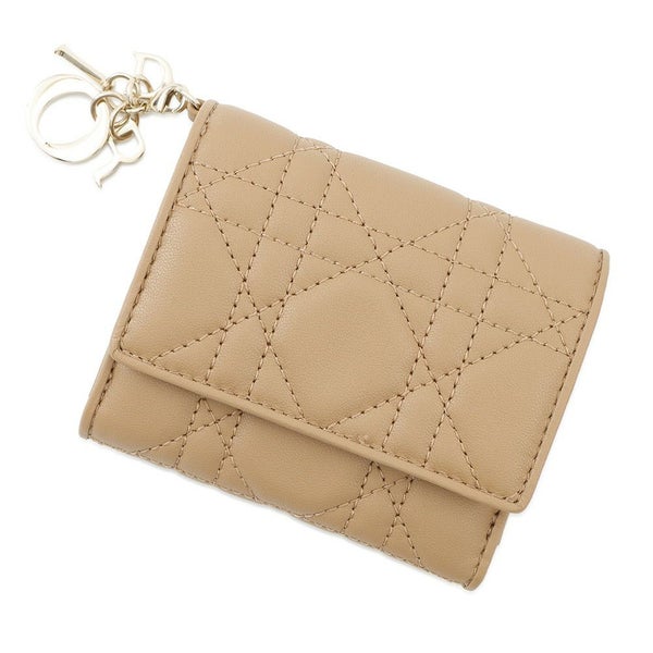 クリスチャン・ディオール 三つ折り財布 レディディオール ロータスウォレット S0181ONMJ Christian Dior ブラウン