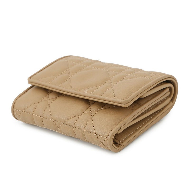 クリスチャン・ディオール 三つ折り財布 レディディオール ロータスウォレット S0181ONMJ Christian Dior ブラウン