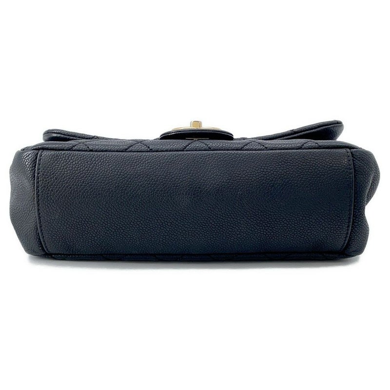 シャネル ハンドバッグ ココマーク マトラッセ トップハンドル キャビアスキン CHANEL 2way 黒