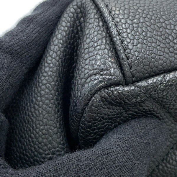 シャネル ハンドバッグ ココマーク マトラッセ トップハンドル キャビアスキン CHANEL 2way 黒